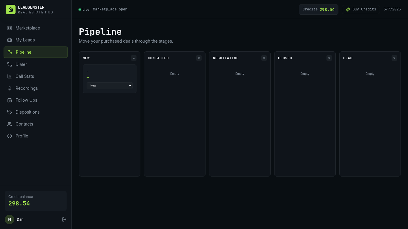 Pipeline and recordings screenshot